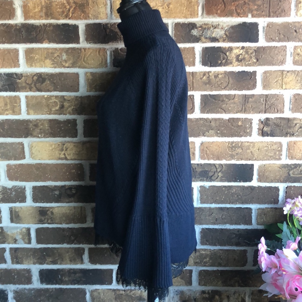 Banana Republic x Olivia Palermo Blue Lace Trim Sweater - Picture 11 of 14